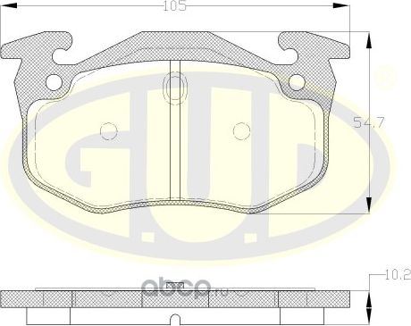Тормозные колодки G.U.D.. Артикул GBP014450