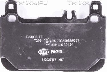 Тормозные колодки Hella. Артикул 8DB 355 021-941