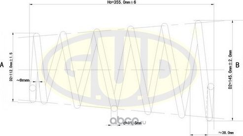 Пружина подвески G.U.D.. Артикул GCS292511