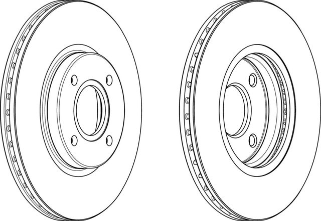 Тормозной диск Ferodo Premier передний для Ford B-MAX 2012-2018. Артикул DDF2461C