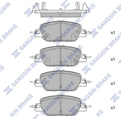 Тормозные колодки Sangsin Hi-Q. Артикул SP4177