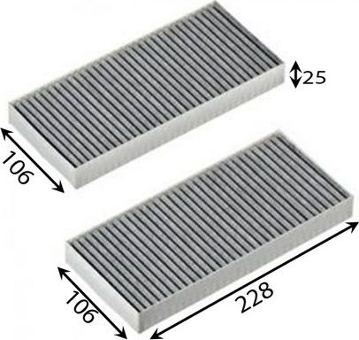 Салонный фильтр JS Asakashi. Артикул AC0180CSET