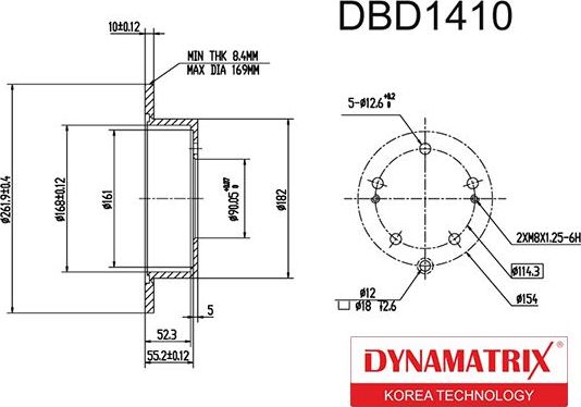 Тормозной диск Dynamatrix. Артикул DBD1410