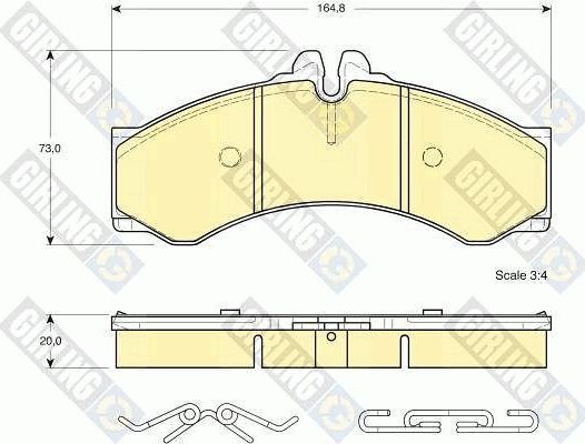 Тормозные колодки Girling передние/задние для Volkswagen LT II 1996-2006. Артикул 6112889