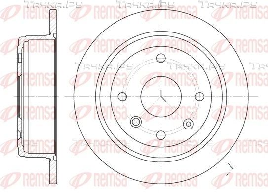 Тормозной диск Remsa задний для Chevrolet Nubira 2005-2011. Артикул 6876.00
