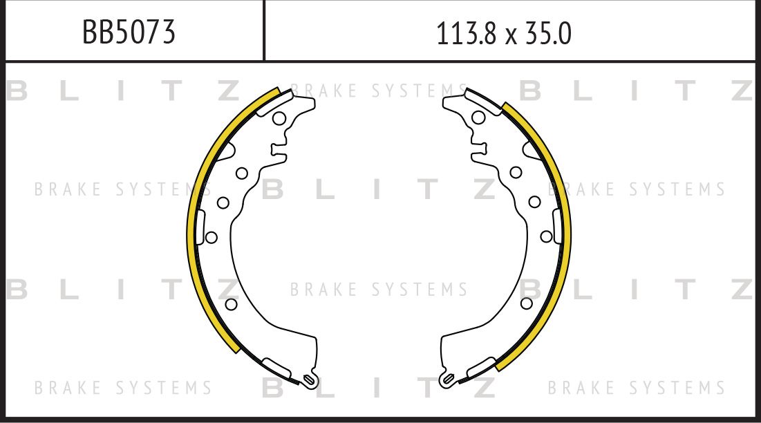 Колодки тормозные барабанные Rear (Blitz). Артикул BB5073