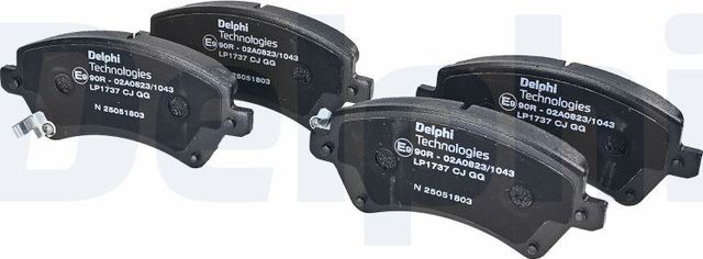 Тормозные колодки Delphi (Low-Metallic). Артикул LP1737