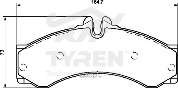 Дисковые тормозные колодки (Tyren). Артикул TYR1215261