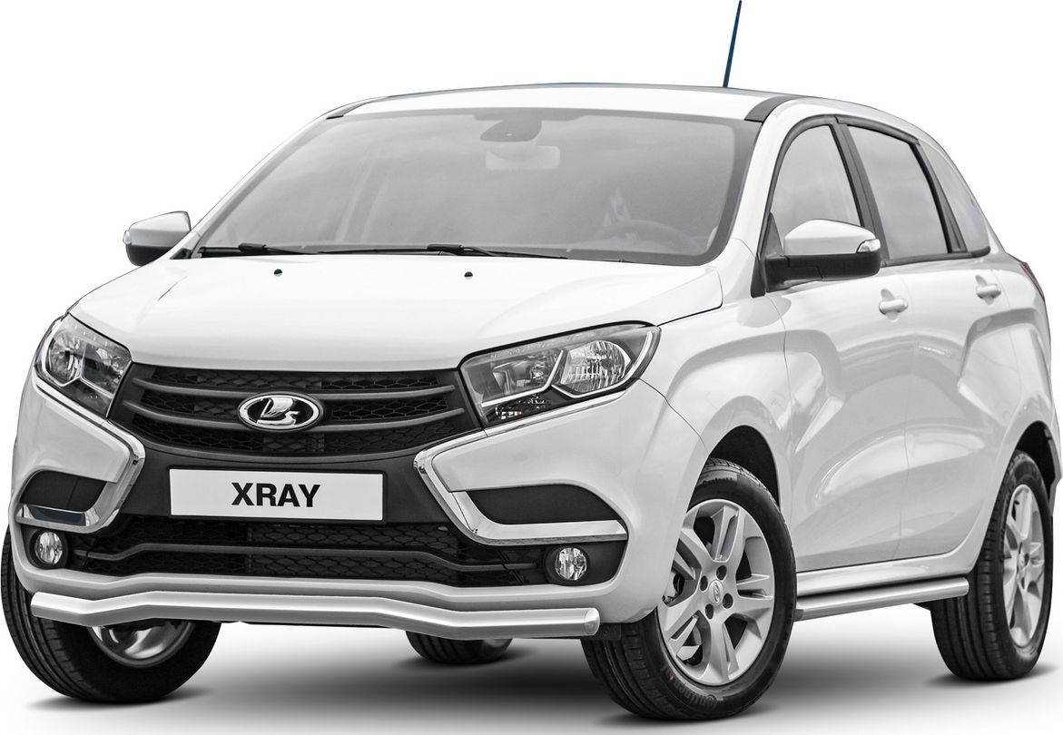Защита Rival переднего бампера d57 волна для Lada Xray 2015-2026. Артикул R.6003.002