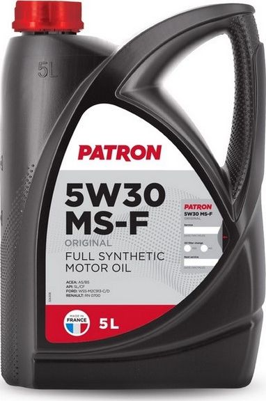 Масло моторное синтетическое (Patron). Артикул 5W30MSF5LORIGINAL