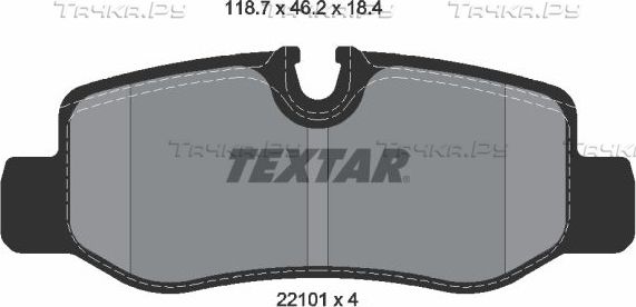 Тормозные колодки Textar Q+. Артикул 2210101