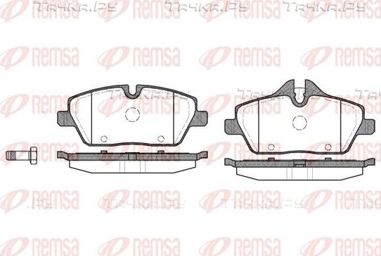 Тормозные колодки Remsa передние для MINI Coupe R58 2010-2015. Артикул 1131.00
