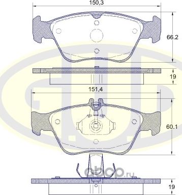 Тормозные колодки G.U.D.. Артикул GBP058600