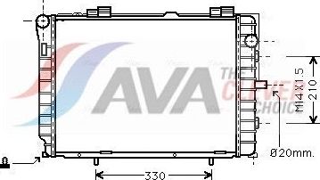 Радиатор охлаждения двигателя AVA ** CLEVER FIT ** для Mercedes-Benz C-Класс I (W202) 1995-2001. Артикул MS2229
