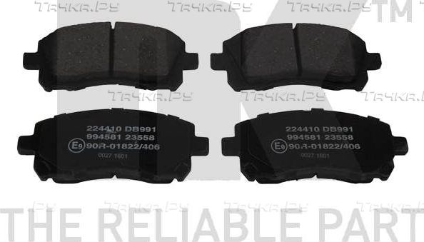 Тормозные колодки NK передние для Subaru Forester I 1997-2002. Артикул 224410