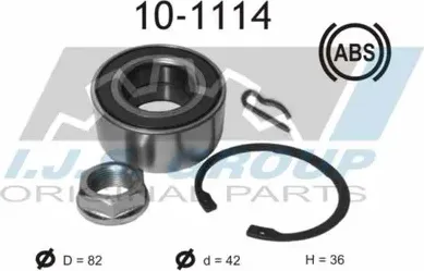 10-1114_к-кт подшипника ступ. пер!/ Peugeot 307, Citroen C4/C5 01> ABS (IJS). Артикул 101114