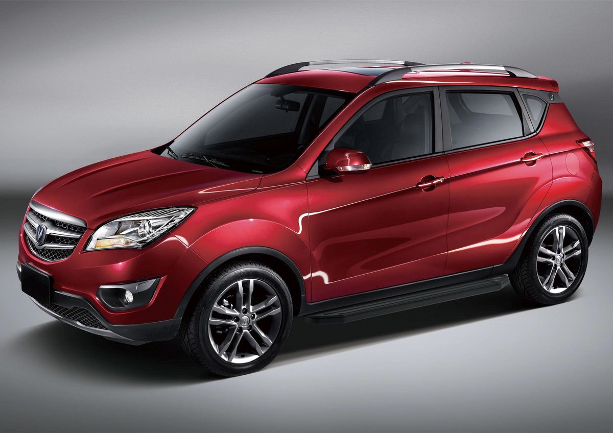 Пороги алюминиевые Rival Premium-Black для Changan CS35 2013-2020. Артикул A173ALB.8901.1