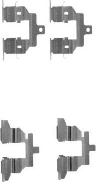 Ремкомплект тормозных колодок Hella. Артикул 8DZ 355 203-791