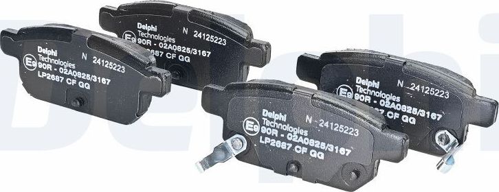 Тормозные колодки Delphi (Low-Metallic). Артикул LP2687