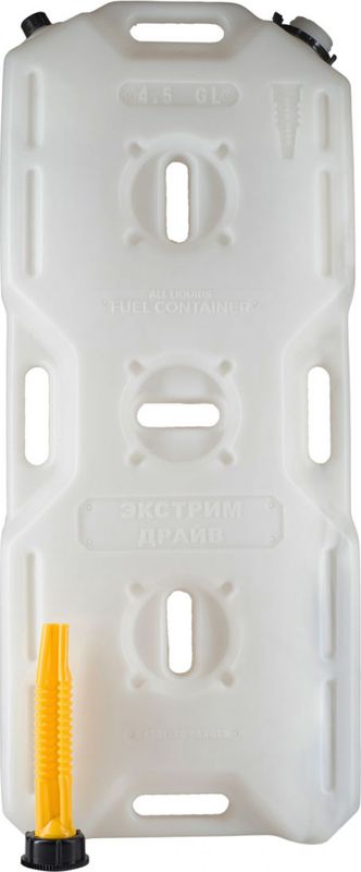 Канистра ТехноХим Экстрим Драйв 2 горловины 20 л (реальный объём 18,5 л), Белая. Артикул kan-EXD-20L-WH
