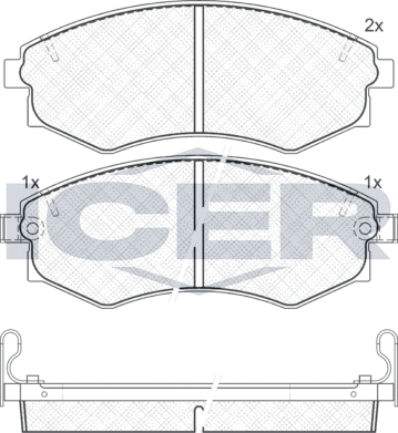 Тормозные колодки Icer. Артикул 180877