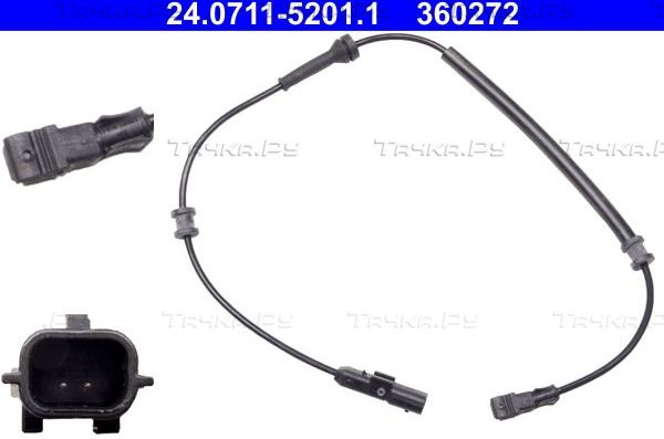 Датчик ABS ATE для Renault Laguna II 2001-2007. Артикул 24.0711-5201.1