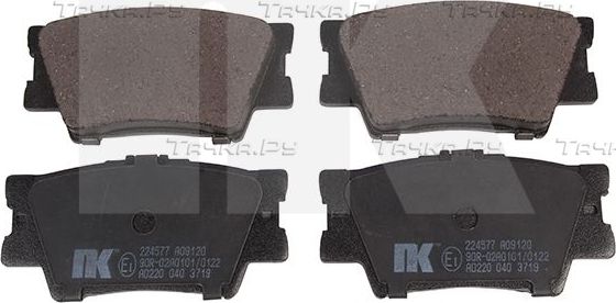 Тормозные колодки NK задние для Toyota RAV4 IV (CA40) 2012-2019. Артикул 224577