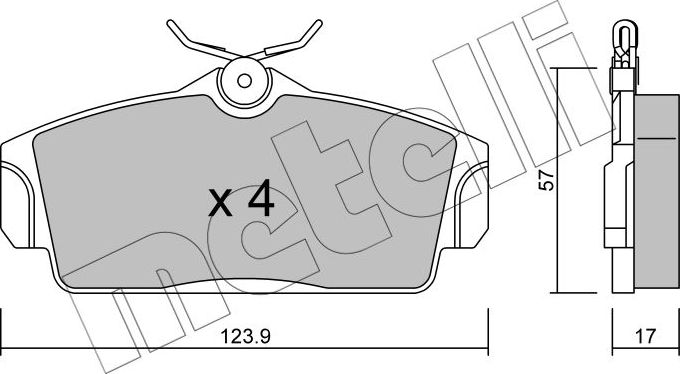 Тормозные колодки Metelli. Артикул 22-0305-0