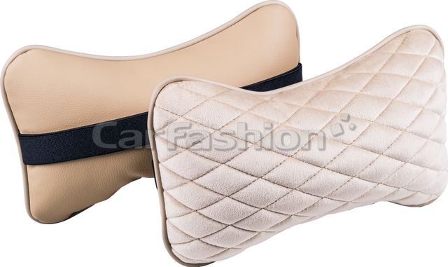Подушка под шею CarFashion City ортопедическая, цвет Бежевый/Бежевый. Артикул 41300