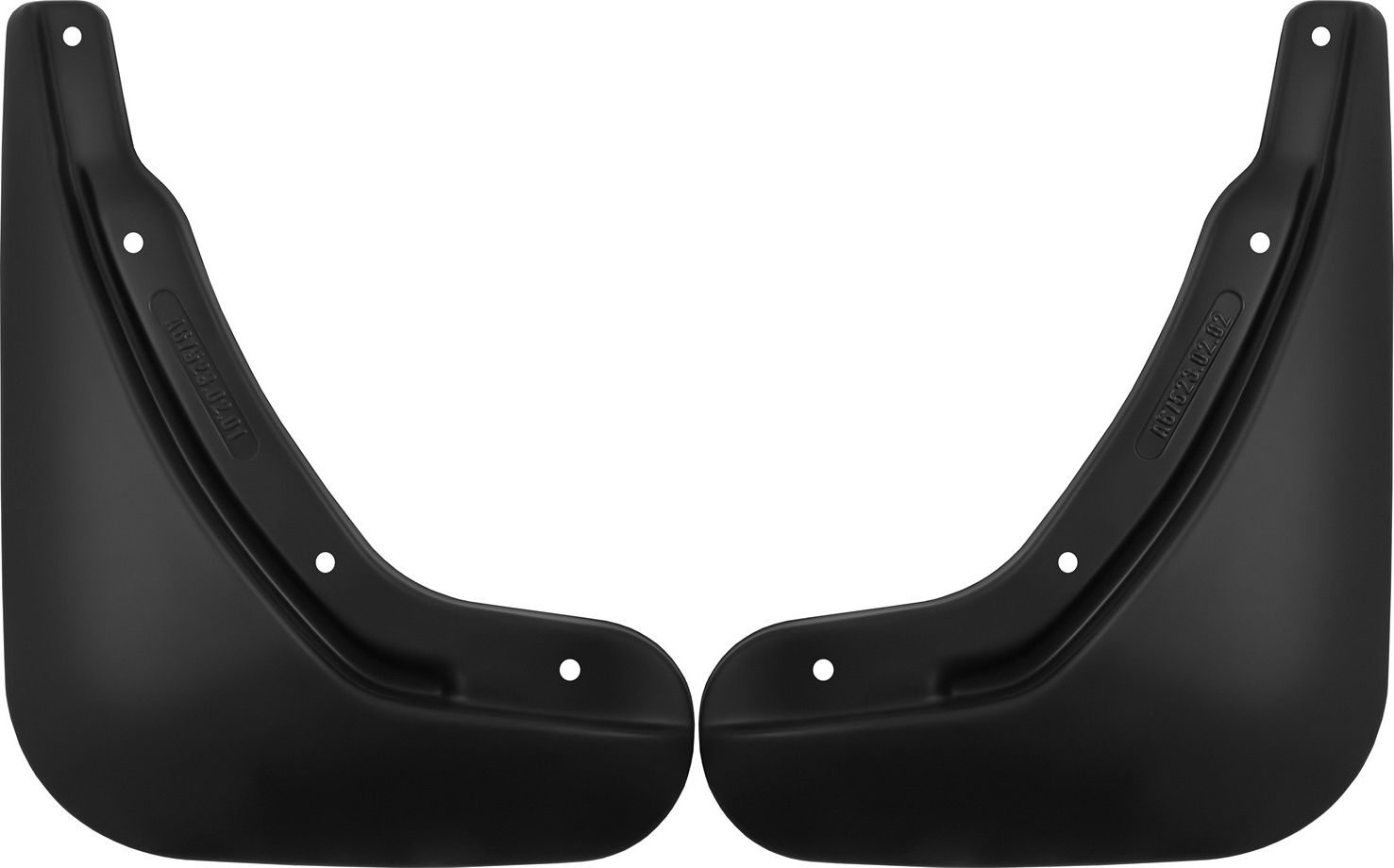 Брызговики Frosch (в пакете) задняя пара для Hongqi HS5 2019-2026. Артикул NLF.A67523.E13