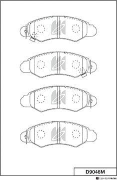 Тормозные колодки MK Kashiyama. Артикул D9046M