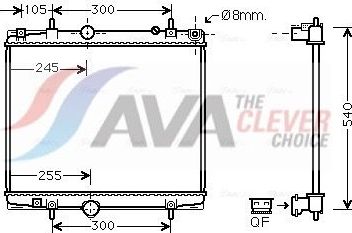 Радиатор охлаждения двигателя AVA ** CLEVER FIT ** для Citroen C8 I 2004-2014. Артикул PEA2331