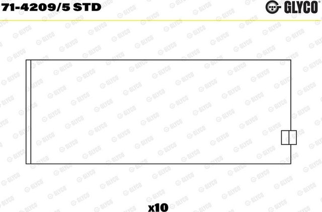 Вкладыши шатунные Glyco для Fiat Marea 1996-2003. Артикул 71-4209/5 STD