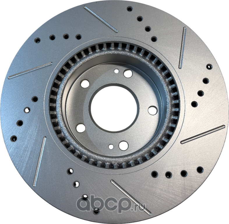 Передний тормозной диск Evolution с перфорацией и насечками, в покрытии GEOMET (Powerstop). Артикул JBR1324