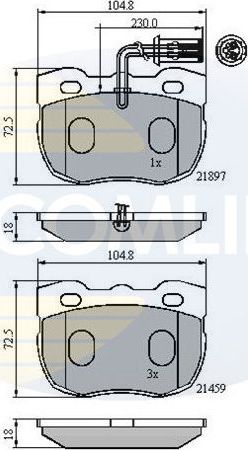 Тормозные колодки Comline Comline передние для Land Rover Defender I 1990-2001. Артикул CBP1401