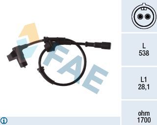 Датчик ABS FAE передний для Volkswagen Transporter T4 1990-2003. Артикул 78376