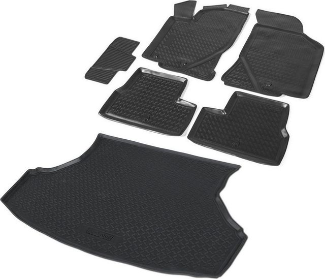 Комплект ковриков Rival для салона и багажника Lada Granta седан 2011-2018 2018-2026. Артикул K16001001-2