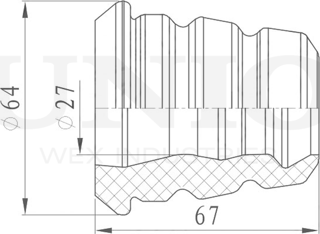 Отбойник амортизатора (Unio). Артикул DUC-40007