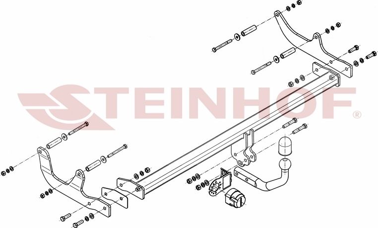 Фаркоп Steinhof для Renault Fluence седан 2010-2026. Артикул R-039