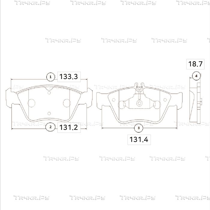 Тормозные колодки CTR передние для Mercedes-Benz E-Класс II (W210, S210) 1995-2002. Артикул GK0041