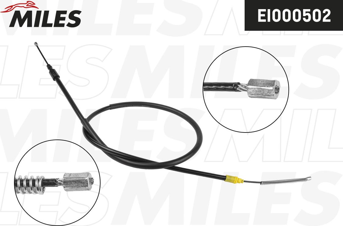 Трос ручника (тросик ручного тормоза) Miles. Артикул EI000502