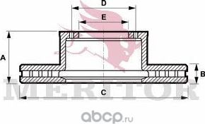 Диск тормозной MAN F2000,TGA передний (432/131х130х45 12n) (1шт.) MERITOR (Arvinmeritor). Артикул MBR5057