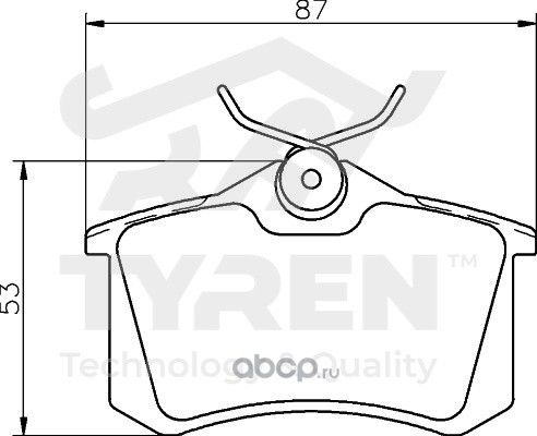 Дисковые тормозные колодки (Tyren). Артикул TYR1221781