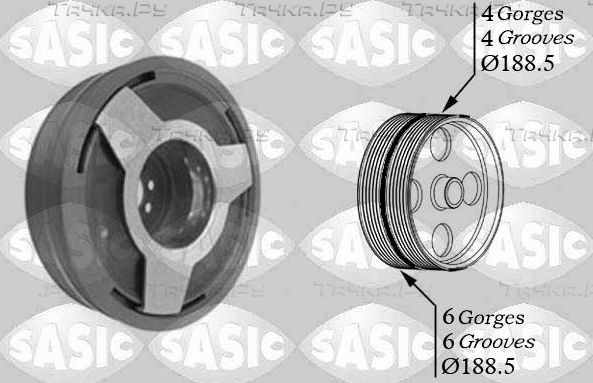 Шкив коленвала Sasic для Volkswagen Passat B5 1998-2005. Артикул 9001806