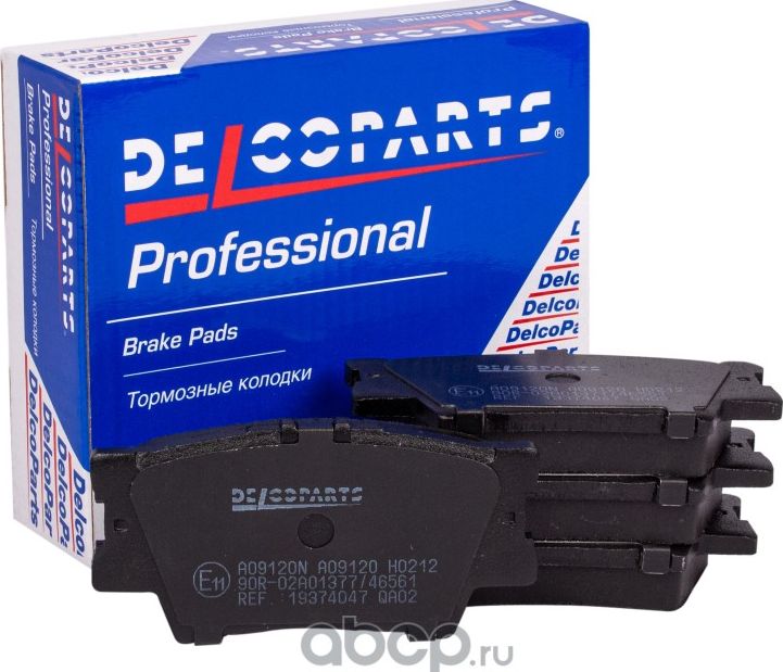 КОЛОДКИ ТОРМОЗНЫЕ ЗАДНИЕ ДИСКОВЫЕ (Delcoparts) Delcoparts. Артикул 19374047