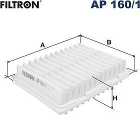 Воздушный фильтр Filtron. Артикул AP 160/1