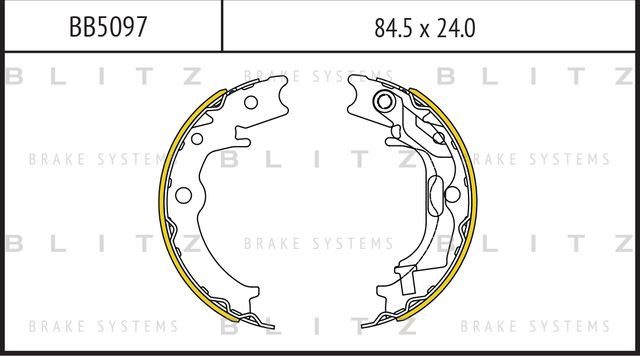 BB5097_колодки ручного торм.!/ Daewoo Lacetti 1.5 04 (Blitz). Артикул BB5097