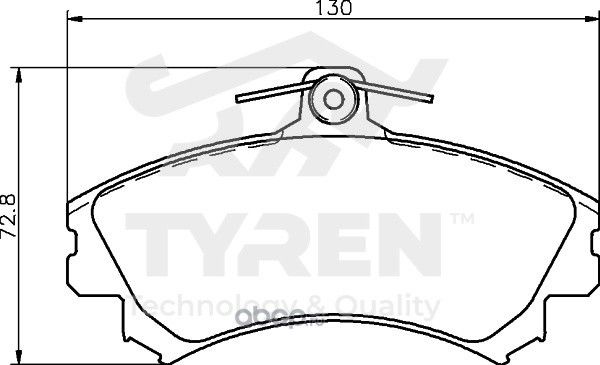 Дисковые тормозные колодки (Tyren). Артикул TYR1221691