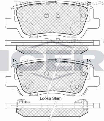 Тормозные колодки Icer задние для Chevrolet Camaro VI 2015-2026. Артикул 182157