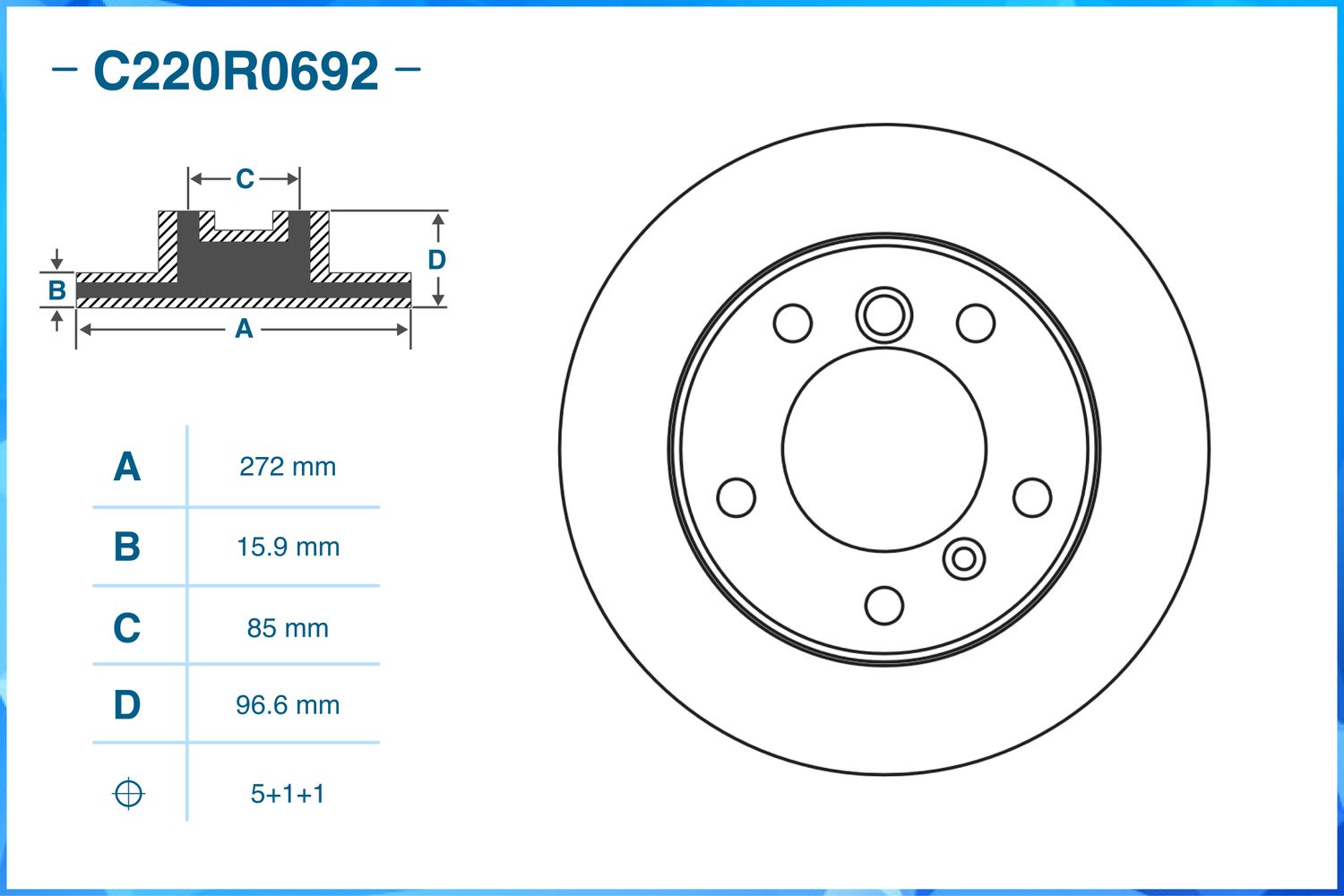 Диск тормозной задний (Cworks). Артикул C220R0692